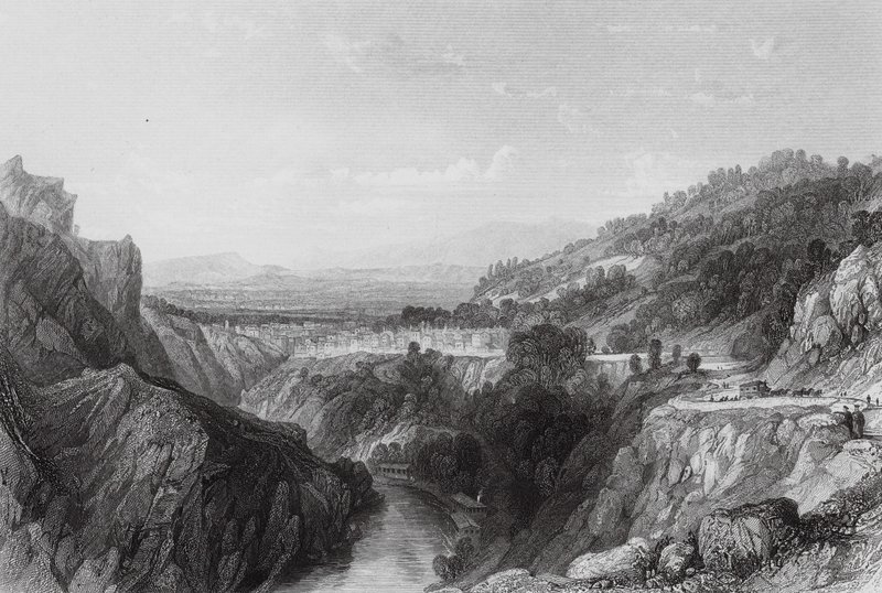 Thiers, Puy-de-Dome (rytina) od Thomas (after) Allom