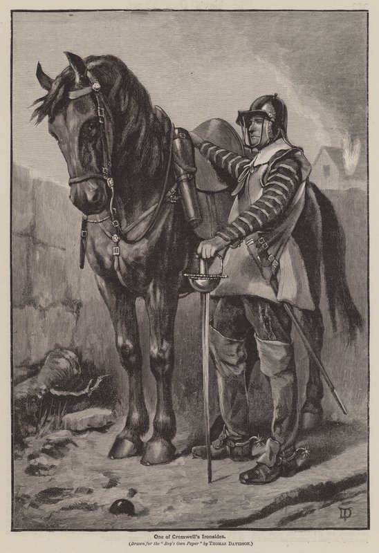 Jeden z Cromwellových Ironsides (rytina) od Thomas (after) Davidson