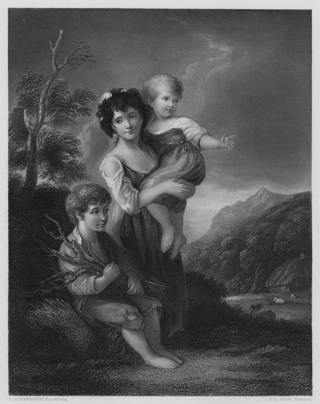Cottage Children, z obrázku v galerii Vernon (rytina) od Thomas (after) Gainsborough