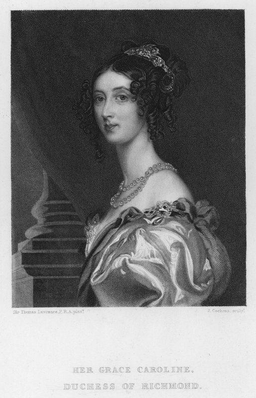 Caroline, vévodkyně z Richmondu (rytina) od Thomas (after) Lawrence