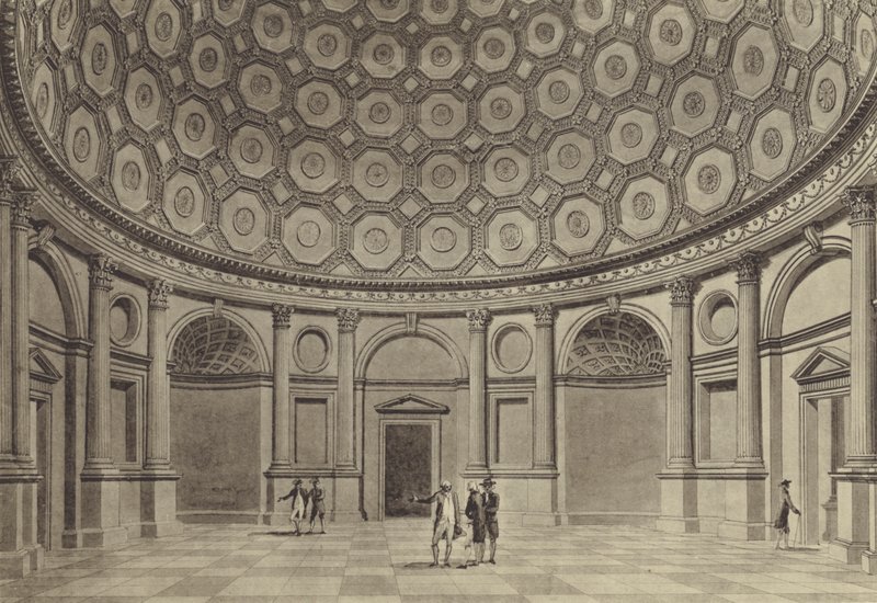 Brokers’ Exchange, Rotunda sira Roberta Taylora, Bank of England (litho) od Thomas (after) Malton