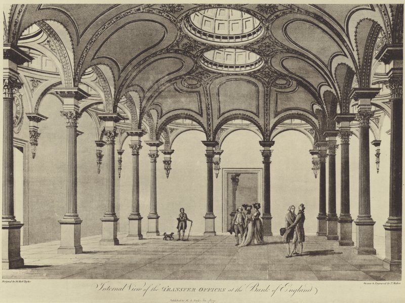Převodní kancelář sira Roberta Taylora, Bank of England od Thomas (after) Malton