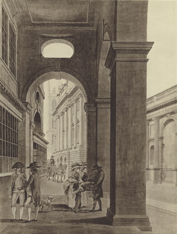 Bank of England z Royal Exchange Arcade od Thomas (after) Malton