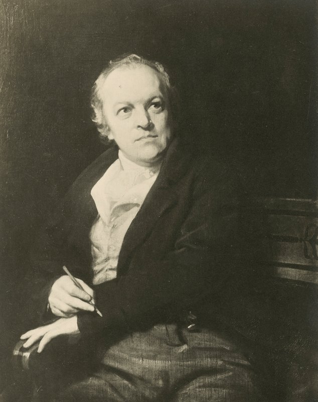 William Blake , anglický básník a umělec (litho) od Thomas (after) Phillips