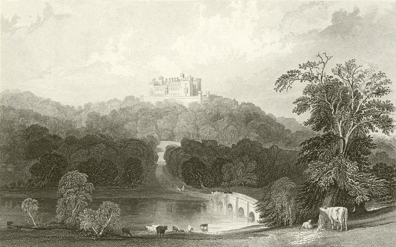 Hrad Belvoir, Leicestershire od Thomas Allom