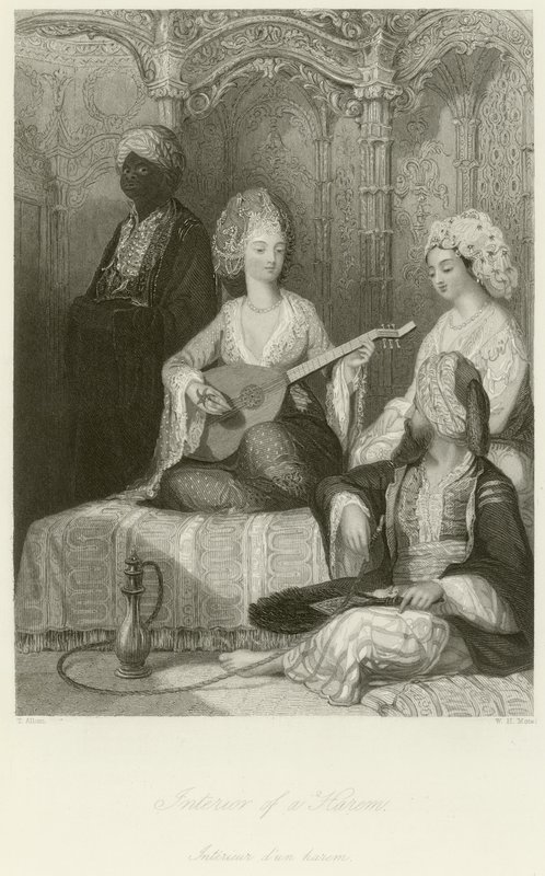 Interiér harému od Thomas Allom