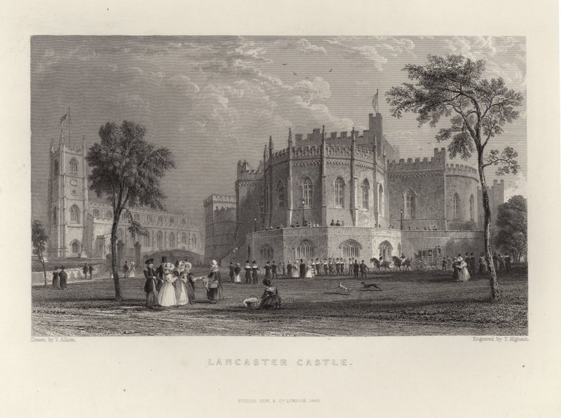 Hrad Lancaster od Thomas Allom