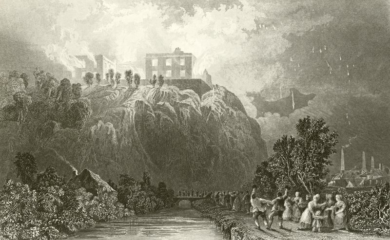 Nottinghamský hrad od Thomas Allom