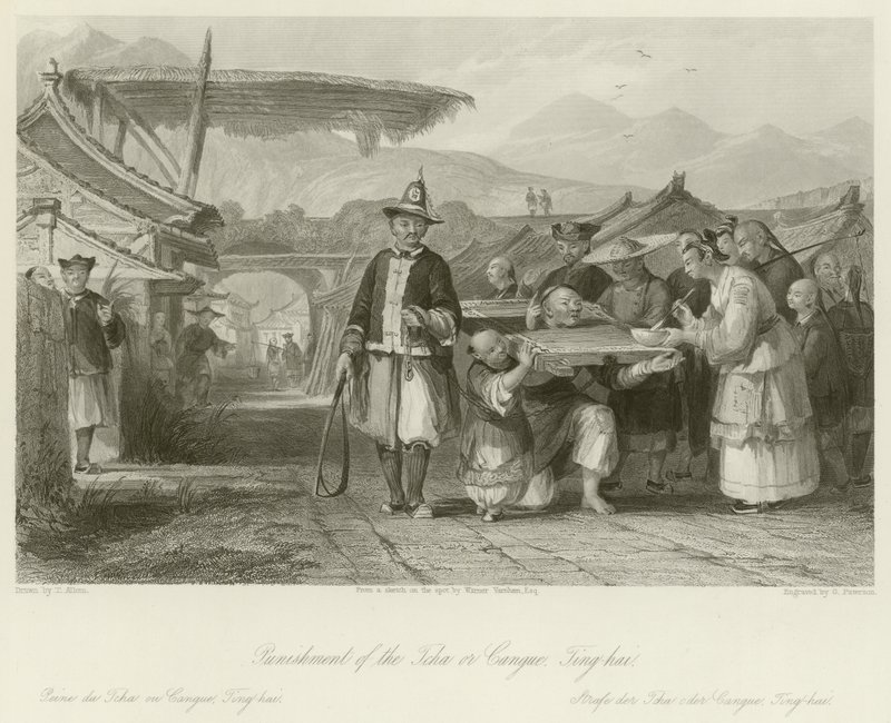 Trest Tcha nebo Cangue od Thomas Allom