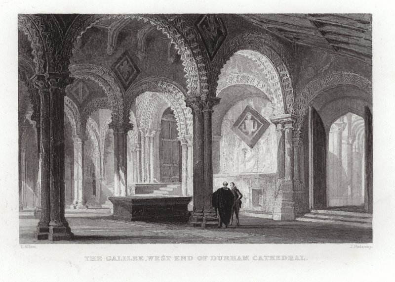 Galilea na západním konci durhamské katedrály od Thomas Allom