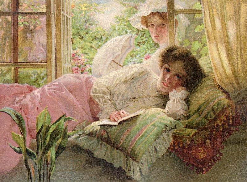 Odpočinek matky (barevné lito) od Thomas Benjamin Kennington