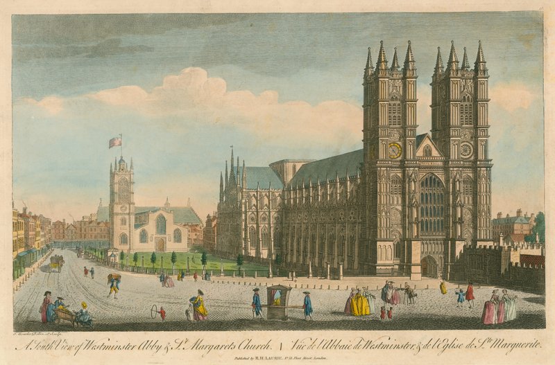 Jižní pohled na Westminster Abbey a St Margaret