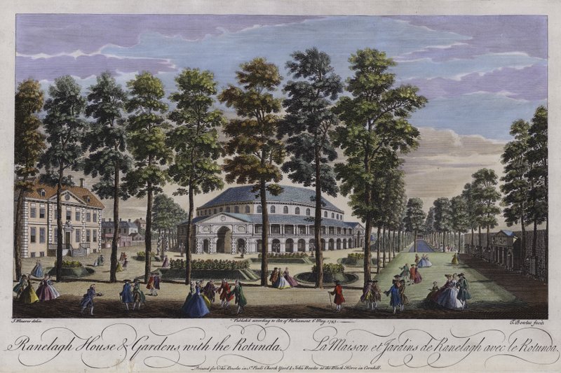 Ranelagh House and Gardens with the Rotunda, Londýn, 1745 od Thomas Bowles