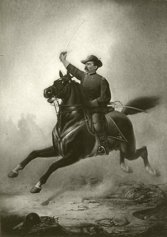 Sheridanova jízda (hlubotisk) od Thomas Buchanan Read