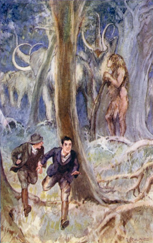 Ilustrace k Cestě do středu Země od Julese Verna (barevné lito) od Thomas Cantrell Dugdale