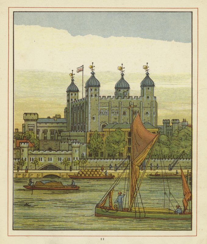 Lodě na řece Temži s Tower of London za ní od Thomas Crane