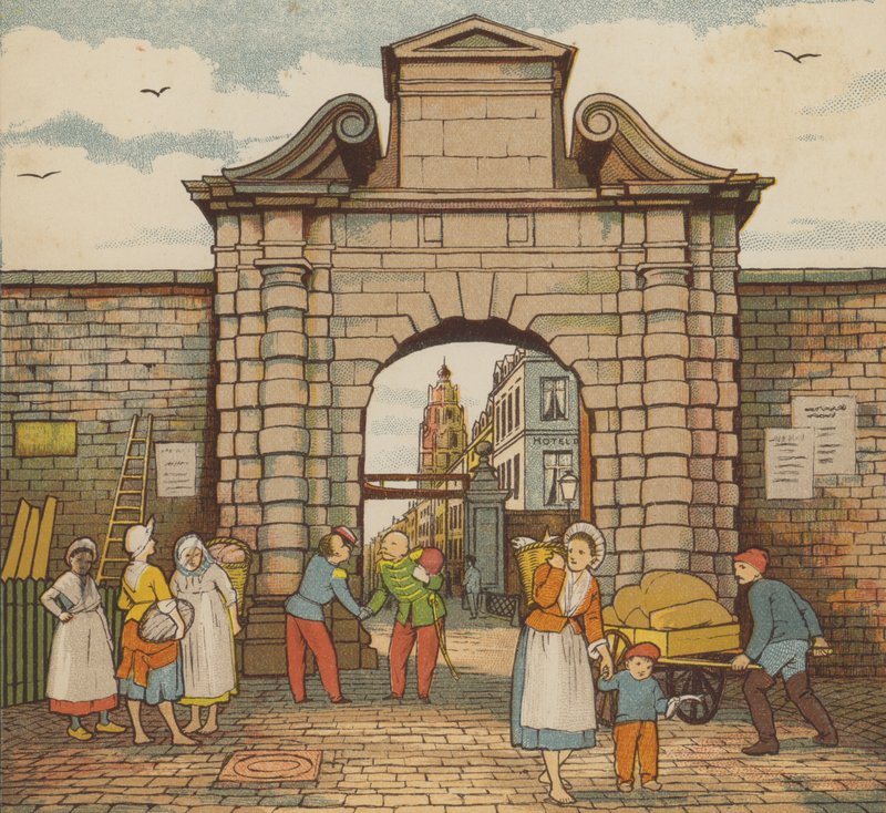 Calais: vodní brána (barva litho) od Thomas Crane