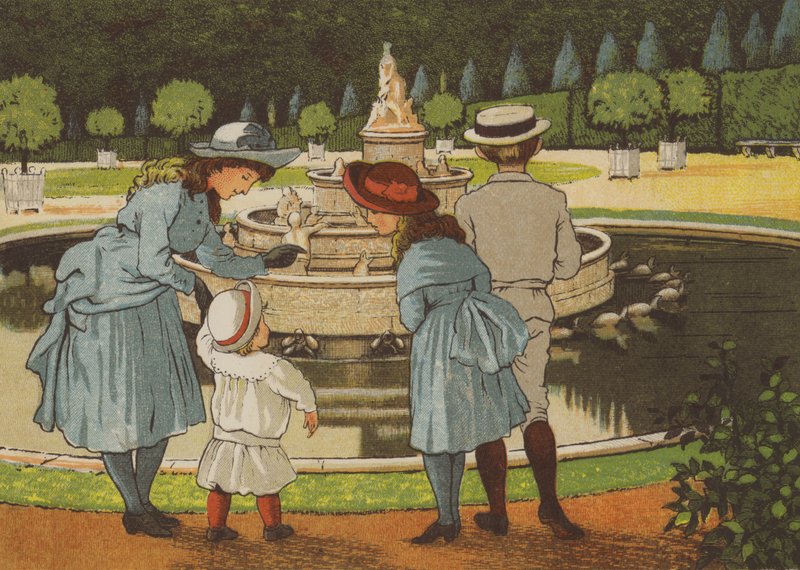 Paříž: den ve Versailles (barevné lito) od Thomas Crane