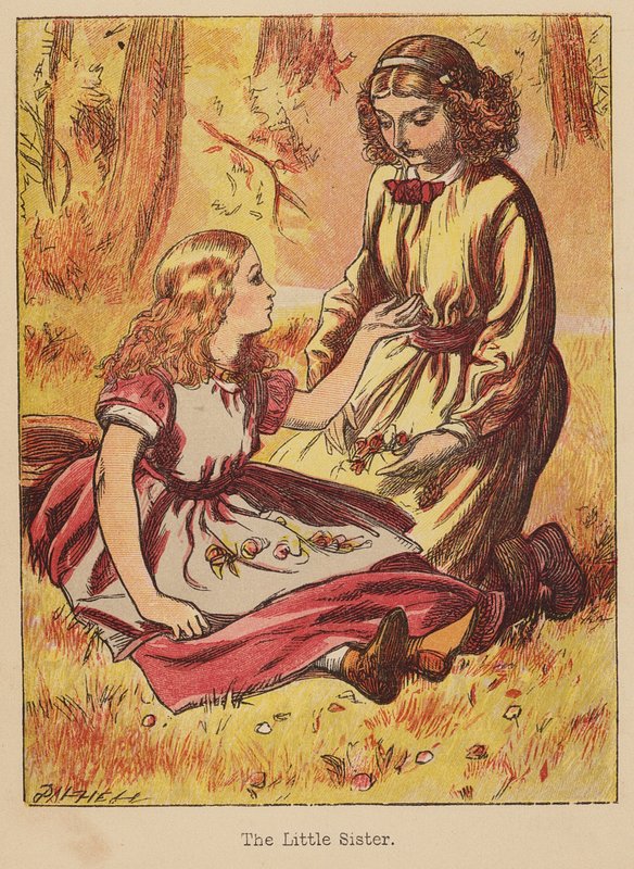 Malá sestra (kolorovaná rytina) od Thomas Dalziel