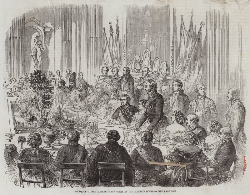 Banket pro ministry Jejího Veličenstva v Mansion House od Thomas Harrington Wilson
