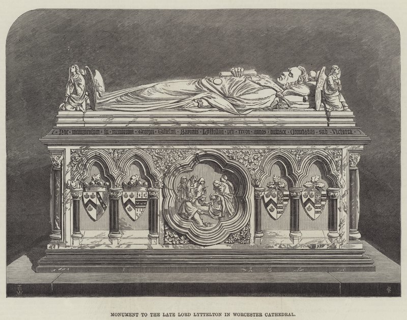 Pomník zesnulého lorda Lytteltona ve worcesterské katedrále od Thomas Harrington Wilson