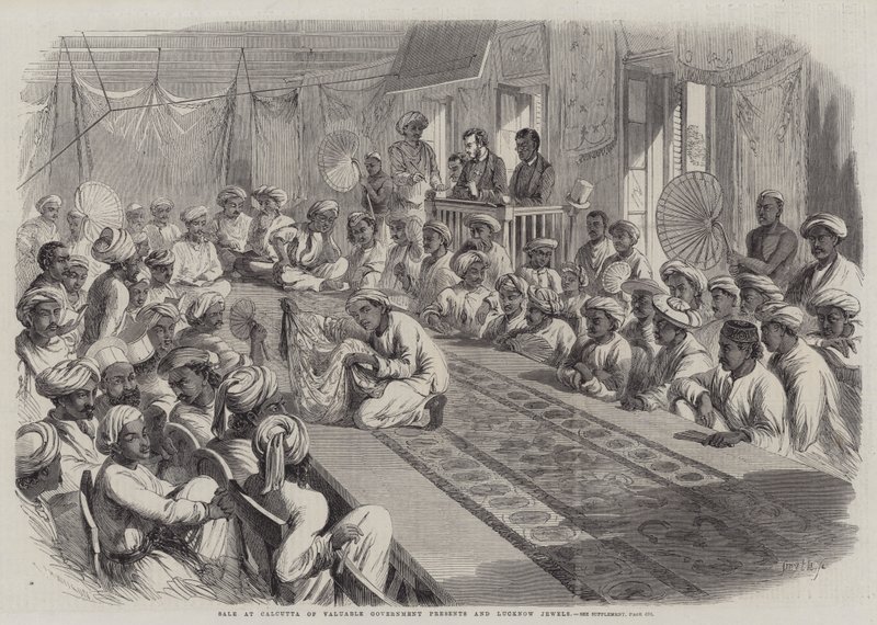 Prodej cenných vládních dárků a drahokamů Lucknow v Kalkatě od Thomas Harrington Wilson