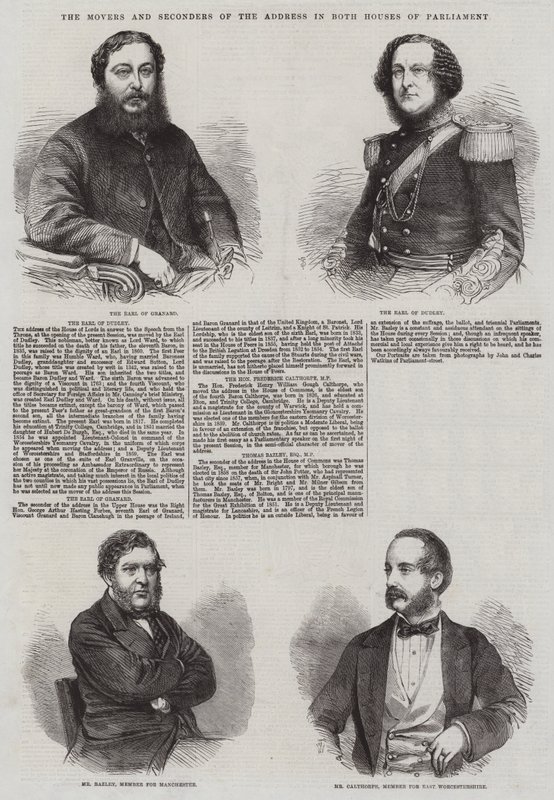 Hybatelé a přisluhovači projevu v obou komorách parlamentu od Thomas Harrington Wilson