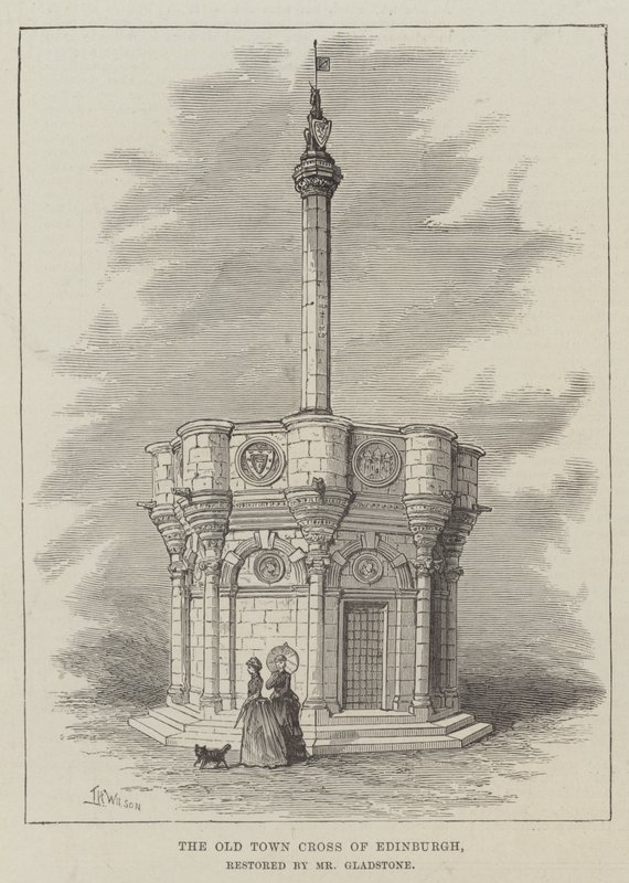 Staroměstský kříž z Edinburghu, restaurovaný panem Gladstonem od Thomas Harrington Wilson