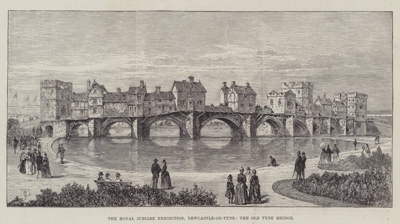 Royal Jubilee Exhibition, Newcastle-on-Tyne, Old Tyne Bridge od Thomas Harrington Wilson