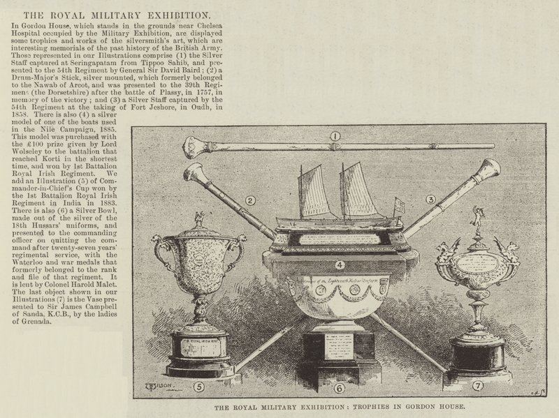 Královská vojenská výstava, trofeje v Gordon House od Thomas Harrington Wilson