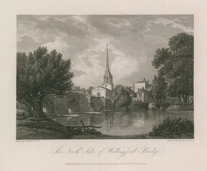 Severní strana Wallingford Bridge od Thomas Hearne