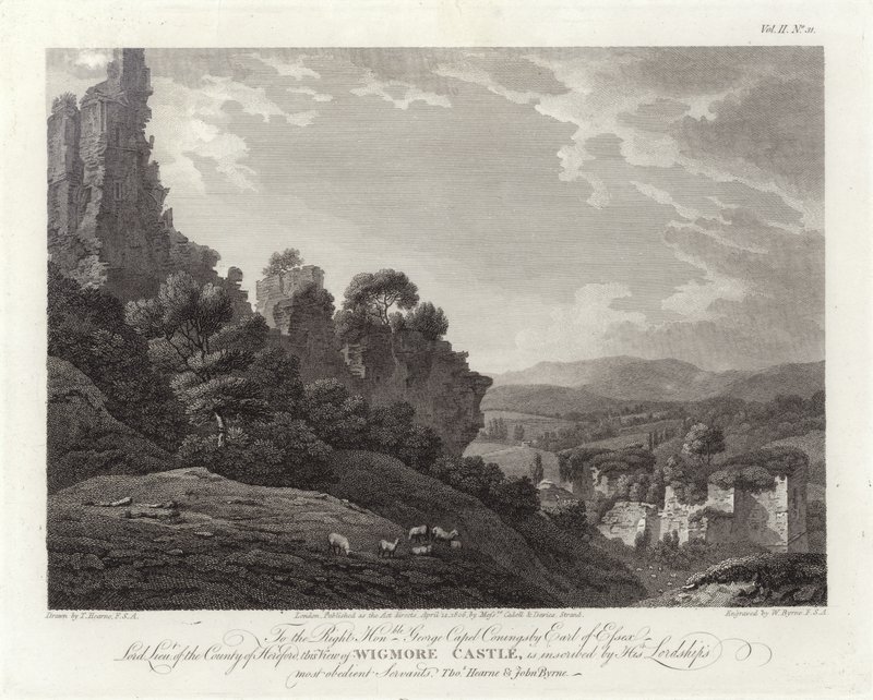 Hrad Wigmore od Thomas Hearne