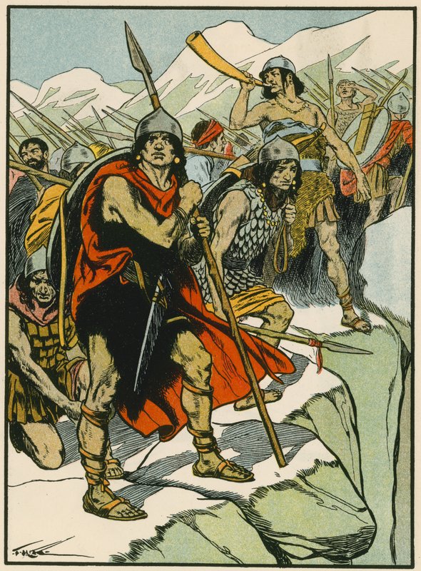 Hannibalovi vojáci (barevná litografie) od Thomas Heath Robinson