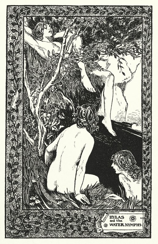 Hylas a vodní nymfy (litografie) od Thomas Heath Robinson