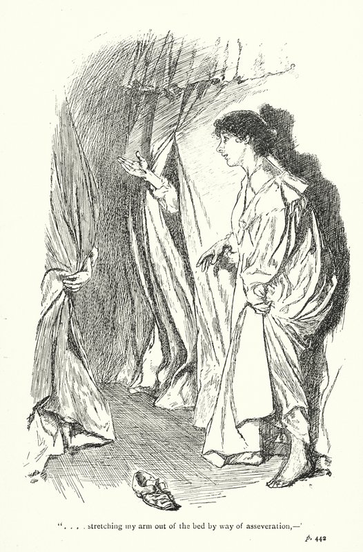 Ilustrace k Sentimentální cestě, Laurence Sterne (litografie) od Thomas Heath Robinson
