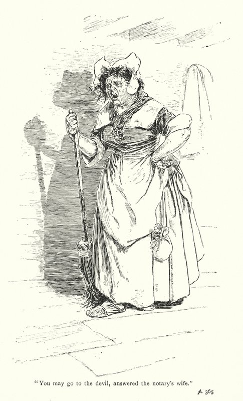 Ilustrace k Sentimentální cestě, Laurence Sterne (litografie) od Thomas Heath Robinson