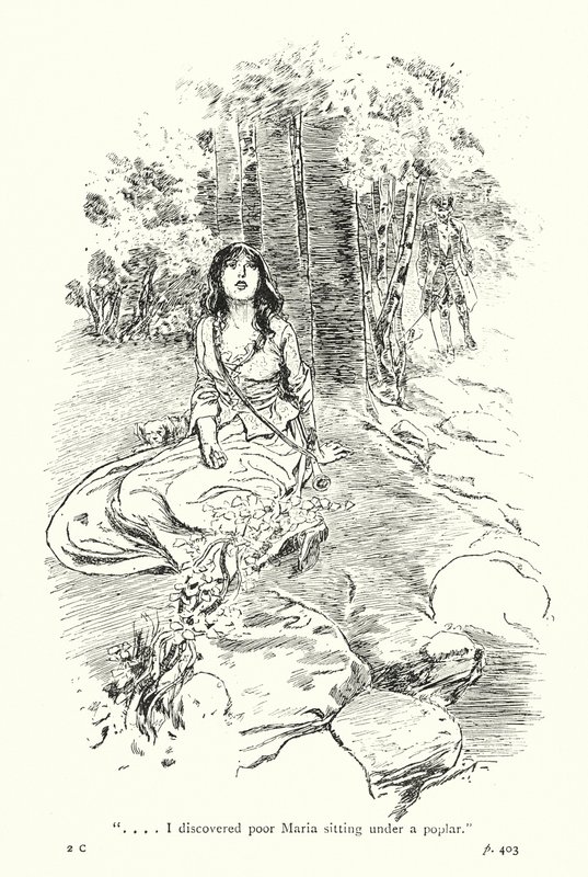 Ilustrace k Sentimentální cestě, Laurence Sterne (litografie) od Thomas Heath Robinson