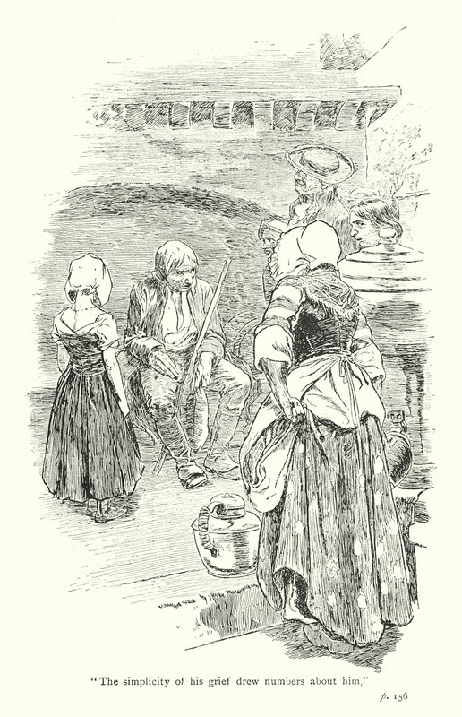 Ilustrace k Sentimentální cestě, Laurence Sterne (litografie) od Thomas Heath Robinson