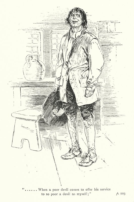 Ilustrace k Sentimentální cestě, Laurence Sterne (litografie) od Thomas Heath Robinson