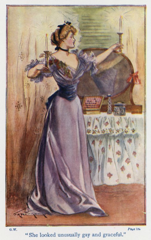 Ilustrace k Dobrým manželkám Louisy M. Alcottové (barevná litografie) od Thomas Heath Robinson
