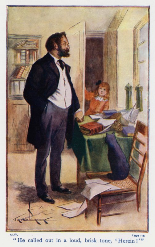 Ilustrace k Dobrým manželkám Louisy M. Alcottové (barevná litografie) od Thomas Heath Robinson