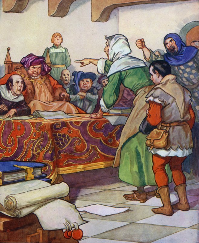 Ilustrace k filmu Krysař z Hamelnu (barevná litografie) od Thomas Heath Robinson