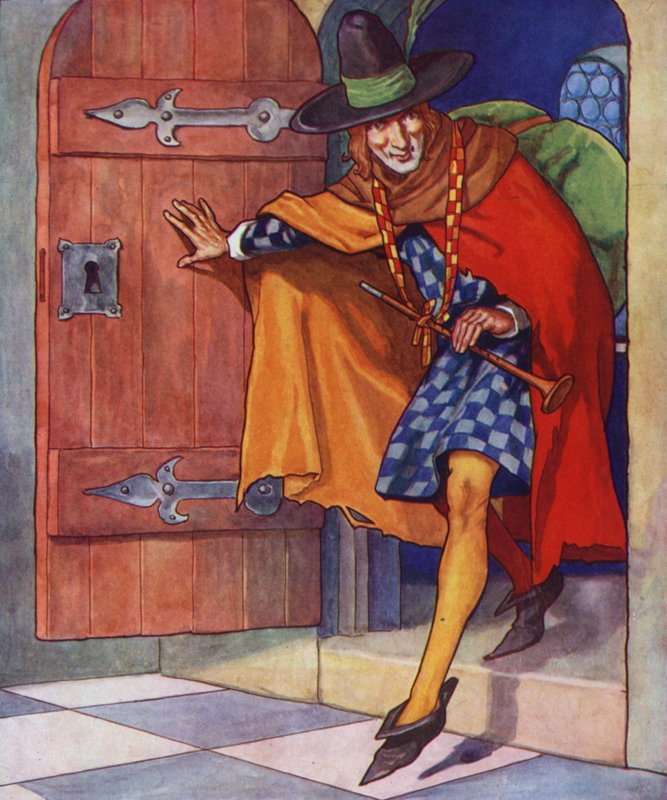 Ilustrace k filmu Krysař z Hamelnu (barevná litografie) od Thomas Heath Robinson