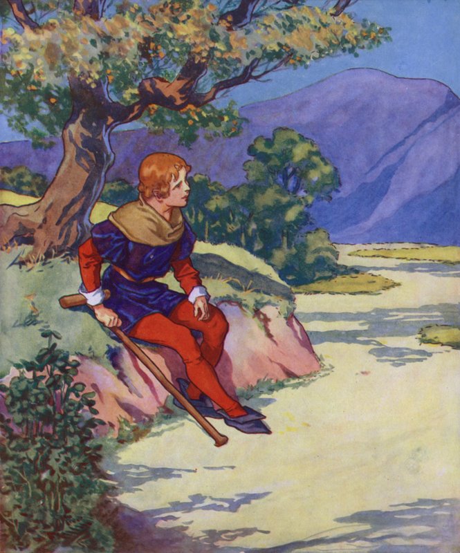 Ilustrace k filmu Krysař z Hamelnu (barevná litografie) od Thomas Heath Robinson