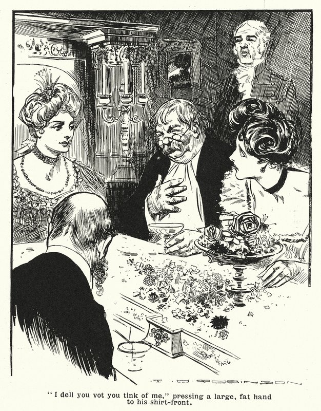 Profesor vysvětluje svůj vynález, myšlenkový magnetofon (litograf). od Thomas Heath Robinson