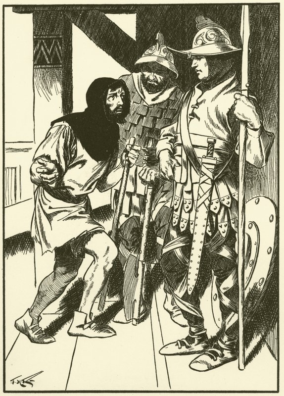 Hořák na dřevěné uhlí v paláci (rytina) od Thomas Heath Robinson