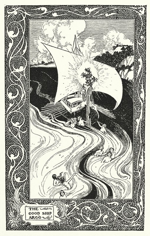 Dobrá loď Argo (litografie) od Thomas Heath Robinson