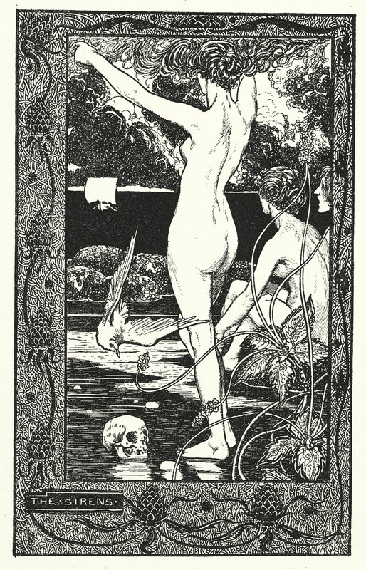 Sirény (litografie) od Thomas Heath Robinson