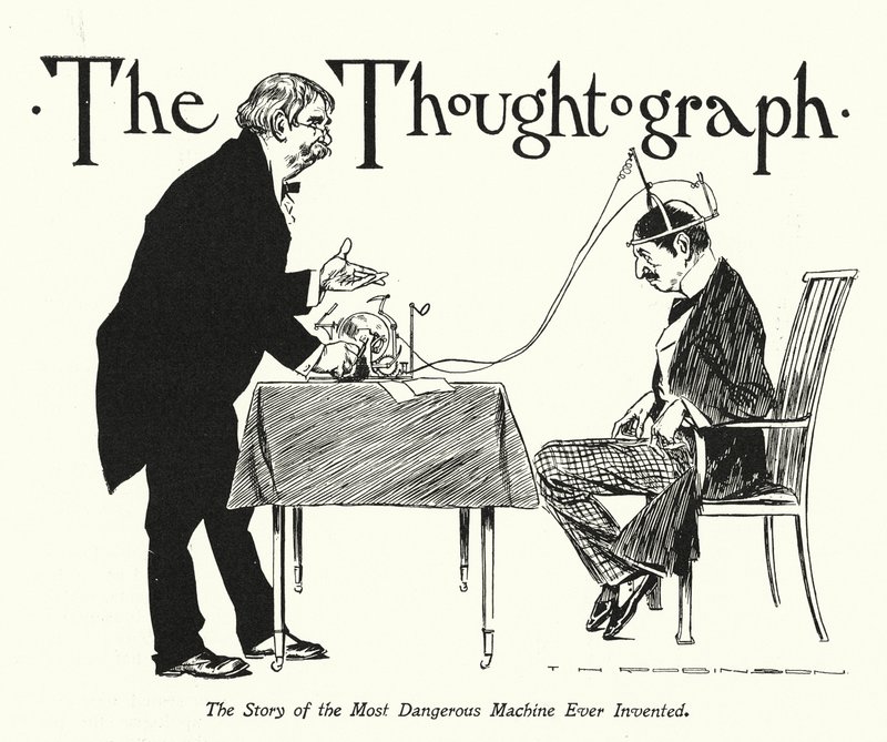 Myšlenkograf (litografie) od Thomas Heath Robinson
