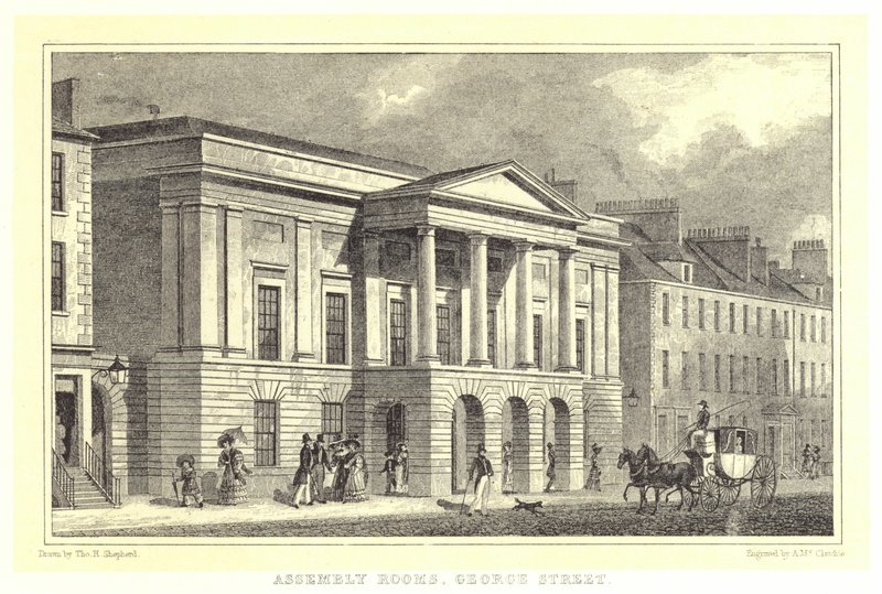 Assembly Rooms, George Street (rytina) od Thomas Hosmer (after) Shepherd